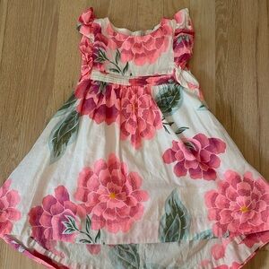 Floral ruffle sleeve dress